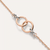 18k rose and white gold clasp for long white topaz and mother of pearl nudo necklace