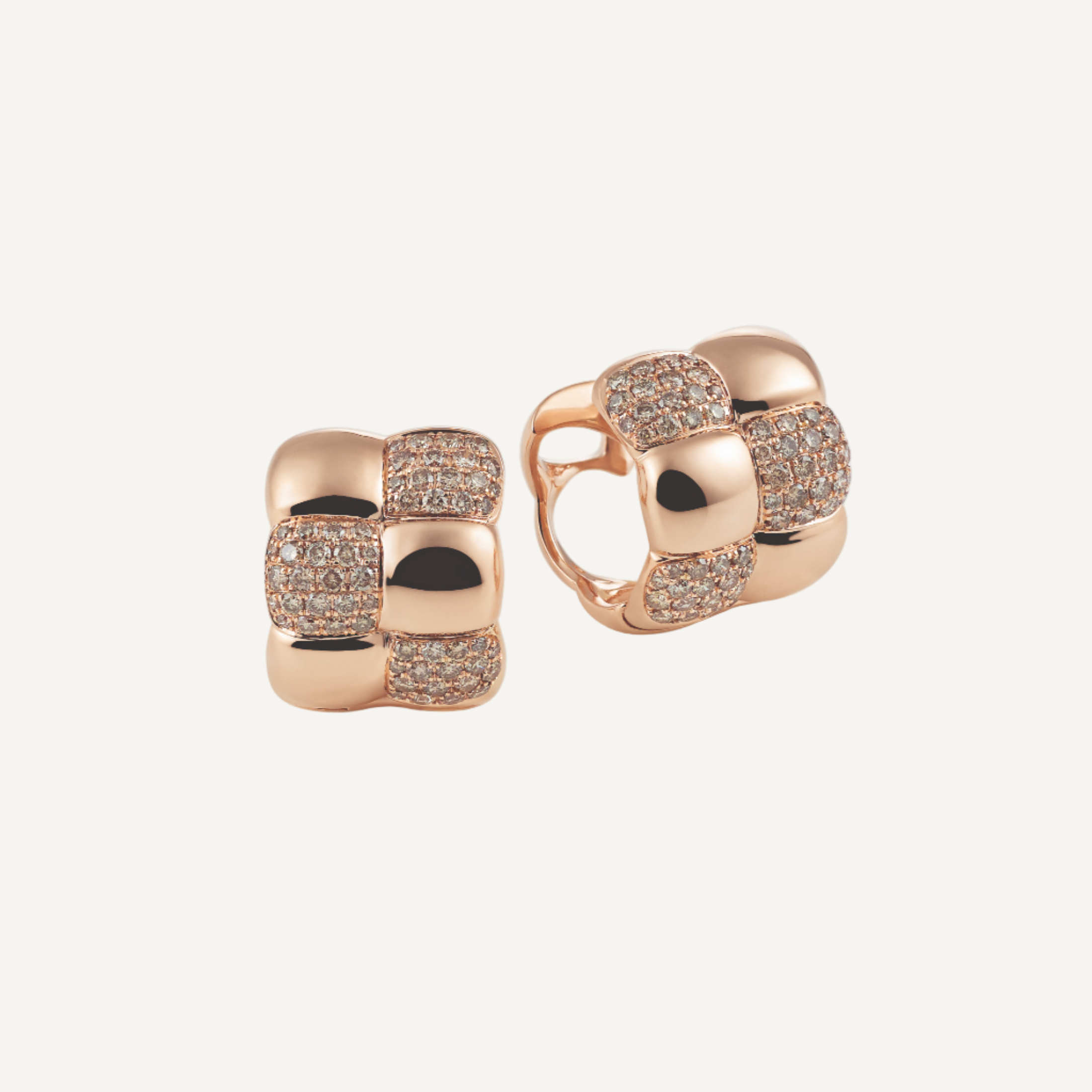 Al Coro La Piazza Earrings in 18k Rose Gold NE454BDR