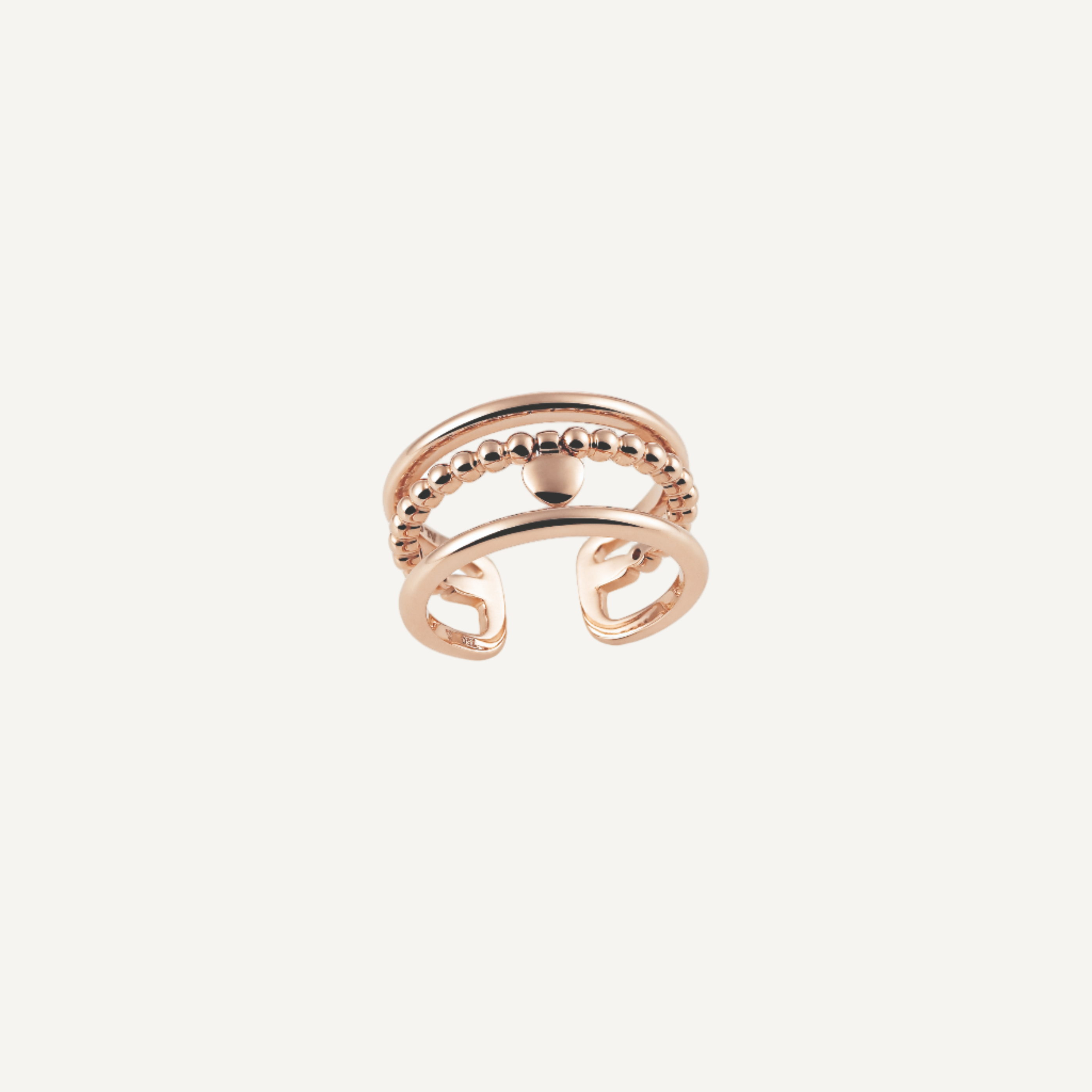 Al Coro Palladio Ring in 18k Rose Gold with little heart