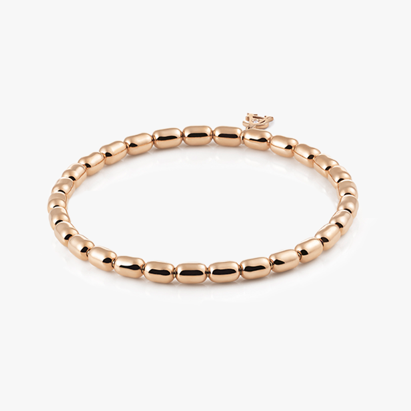 Al Coro Stretchy Capsule Bracelet in 18k Rose Gold