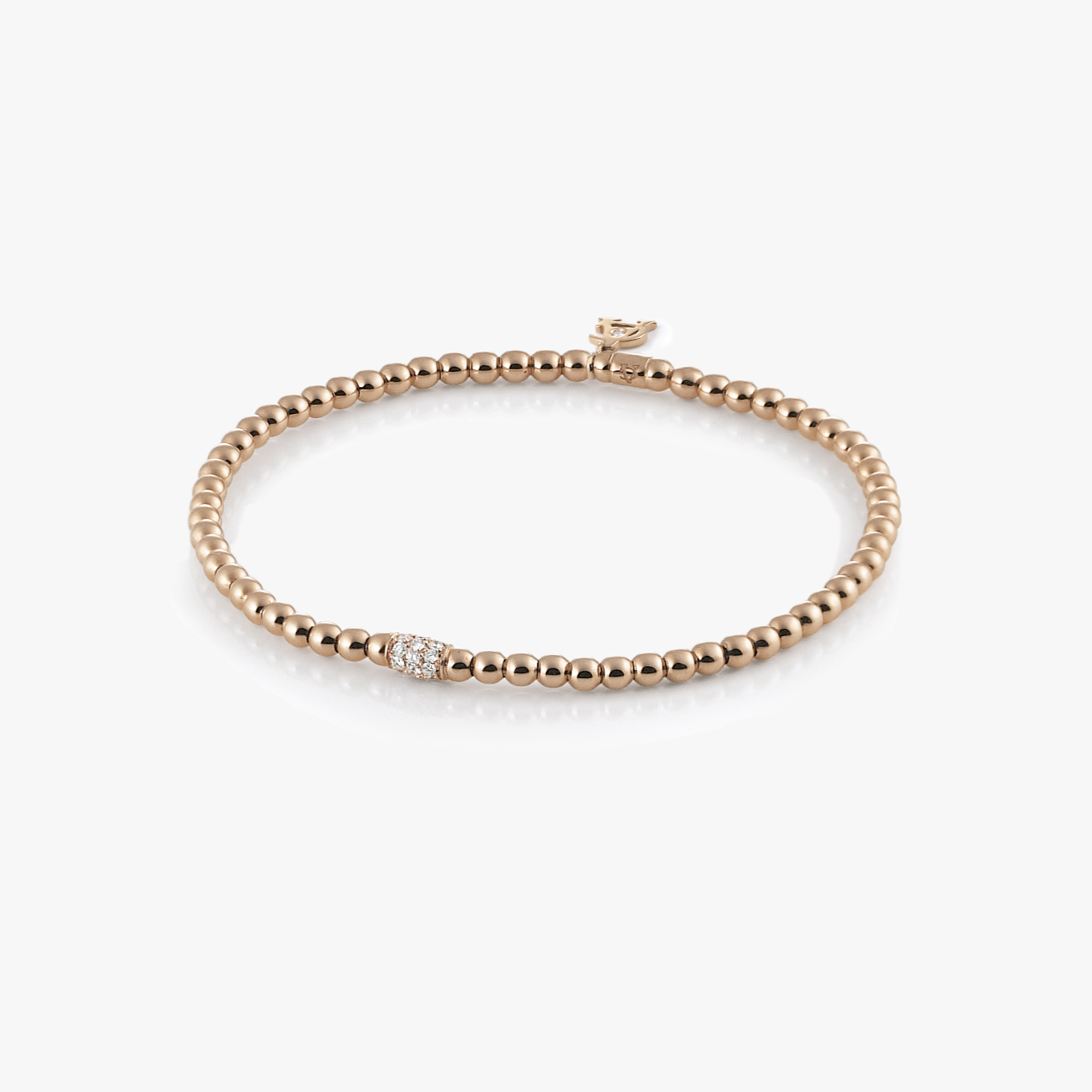 Al Coro Stretchy Bracelet in 18k Rose Gold with Diamonds A351R