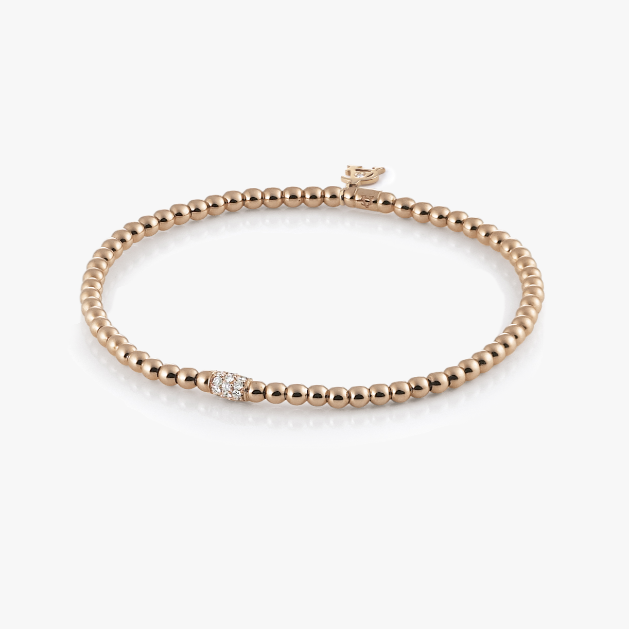 Al Coro Stretchy Bracelet in 18k Rose Gold with Diamonds A351R