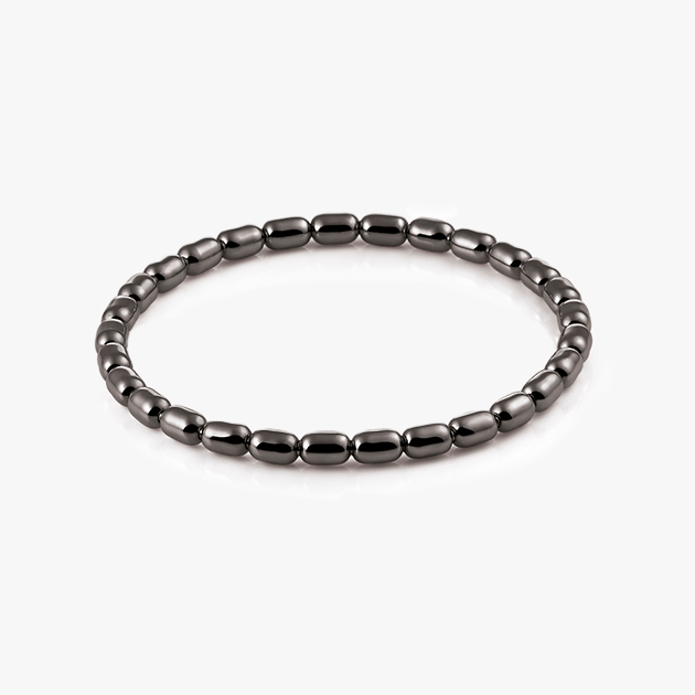 Al Coro Stretchy Capsule Bracelet in Black Titanium A204B