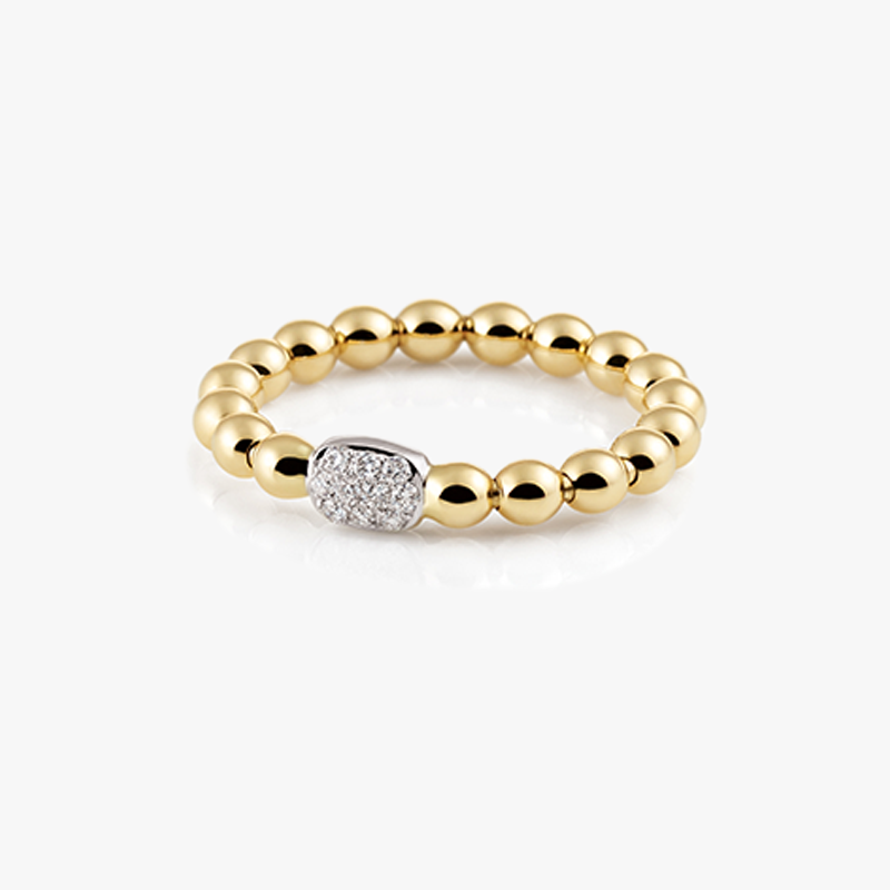 Al Coro Palladio Ring with Diamonds in 18k Gold