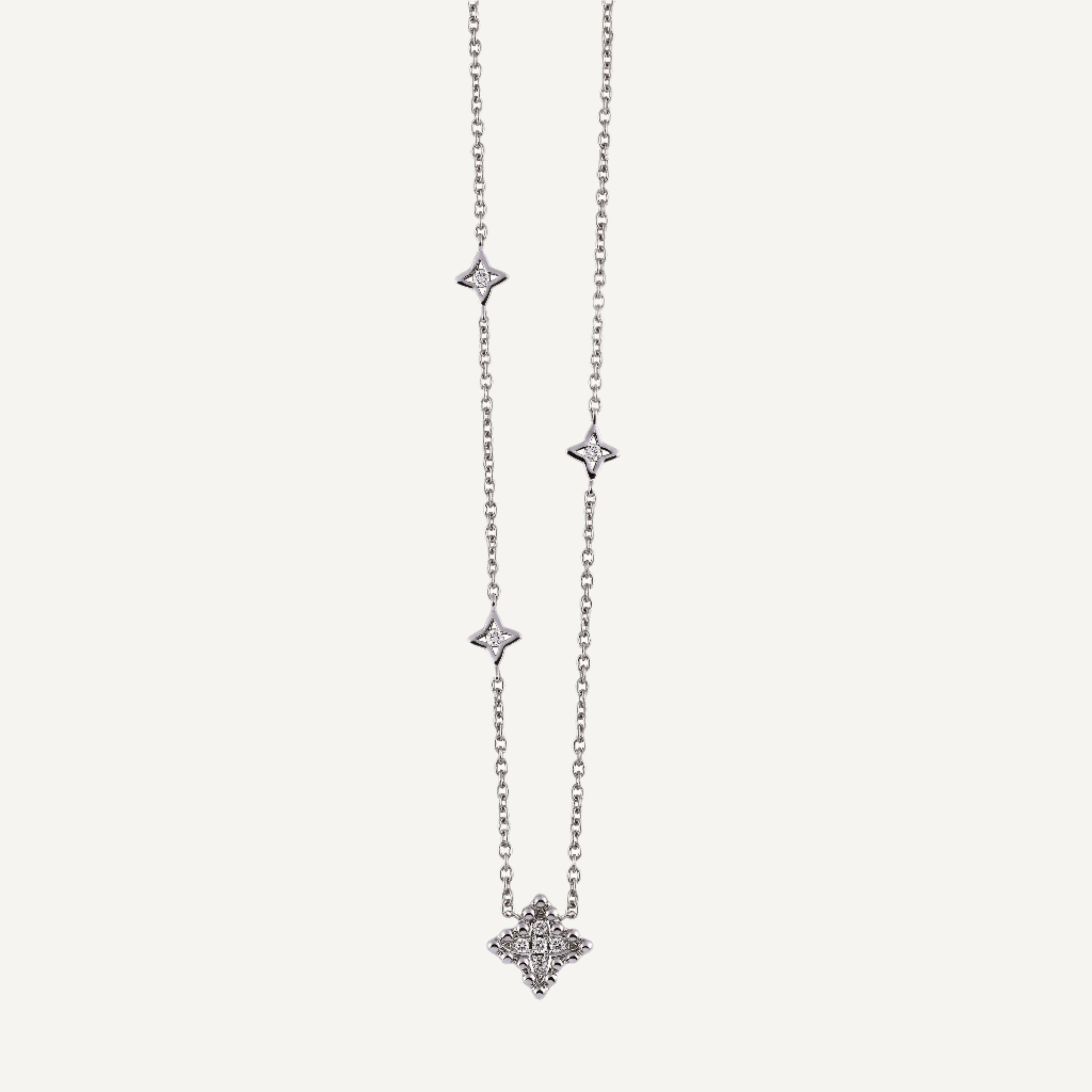 Al coro white gold and diamond necklace