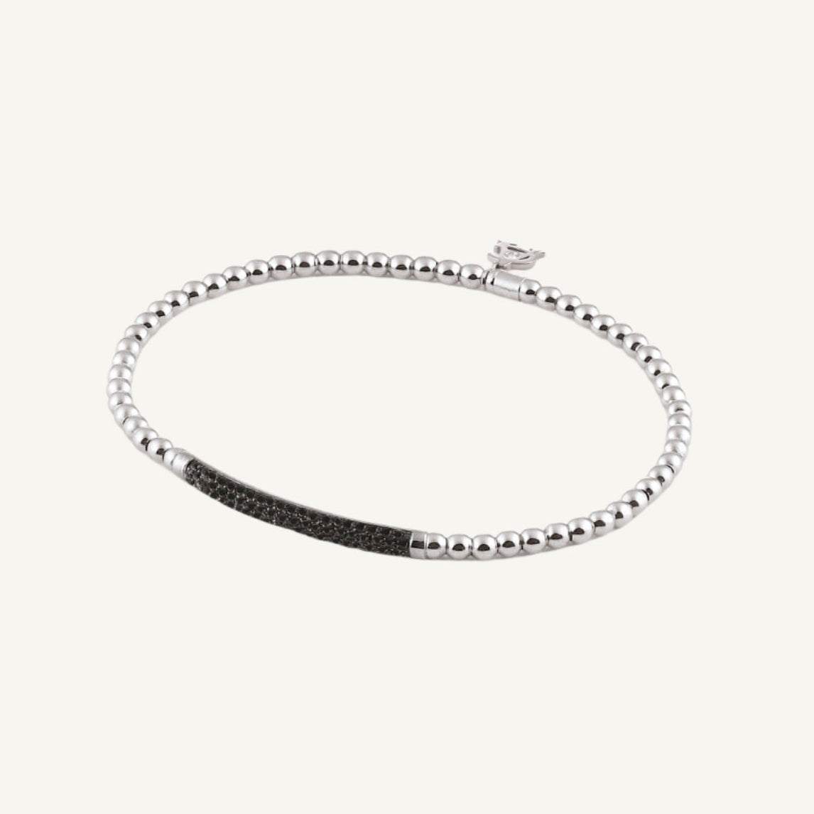 Al Coro Stretchy Bracelet in 18k White Gold with Black Sapphires - Orsini Jewellers A350WB