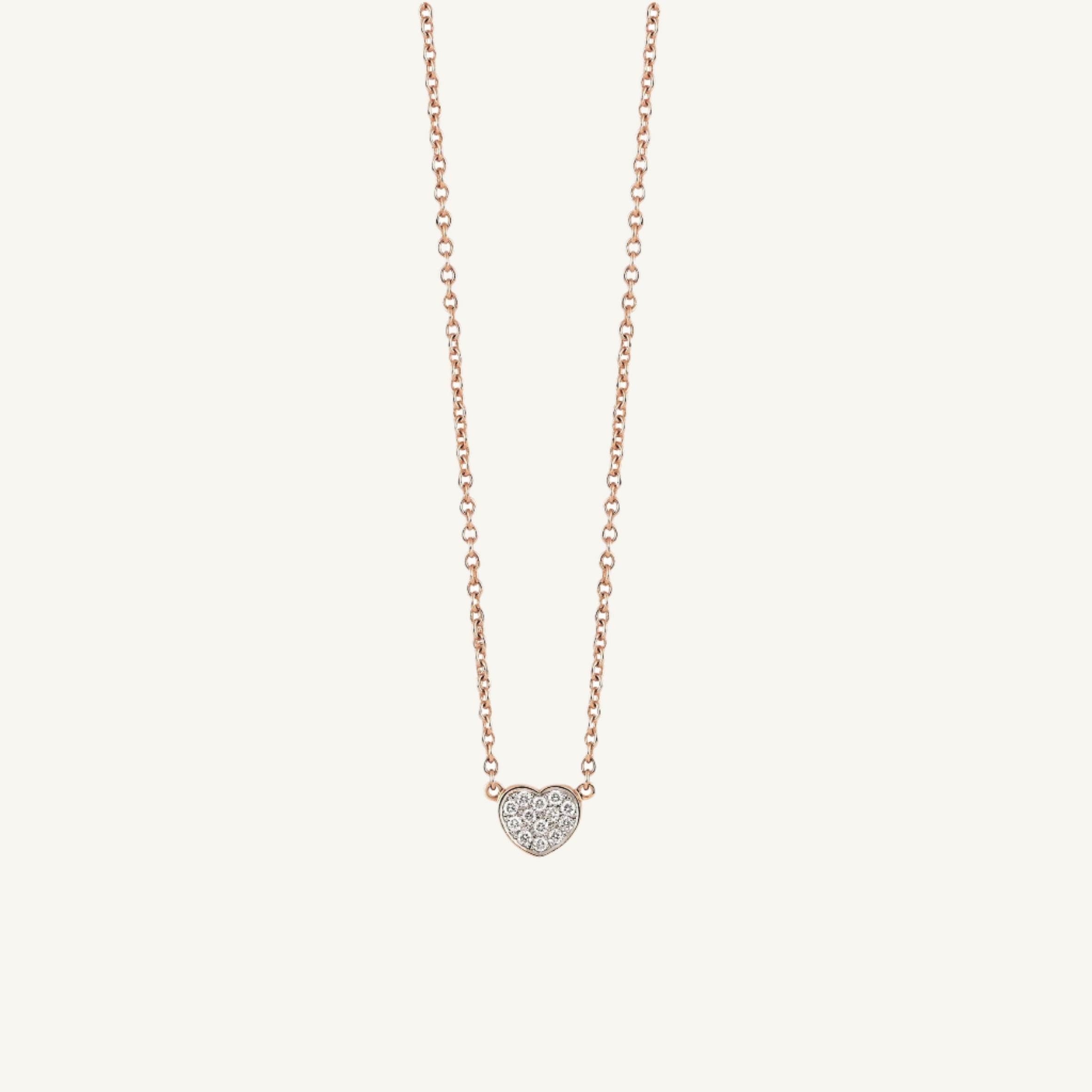 Al coro diamond white heart pendant double sided