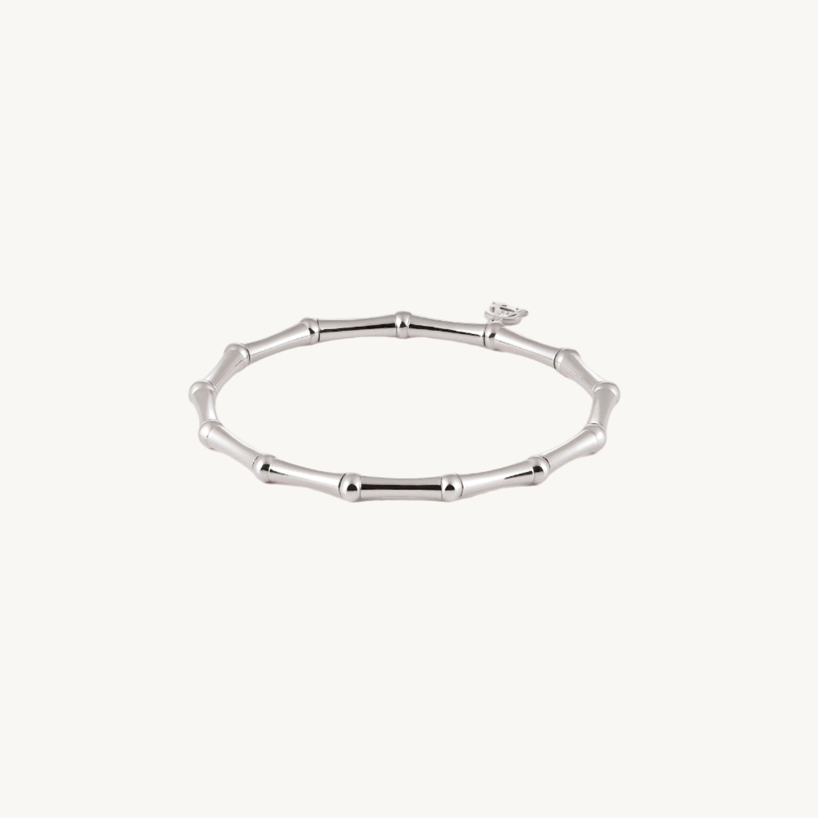 Al coro white gold bamboo stretch bracelet A137W