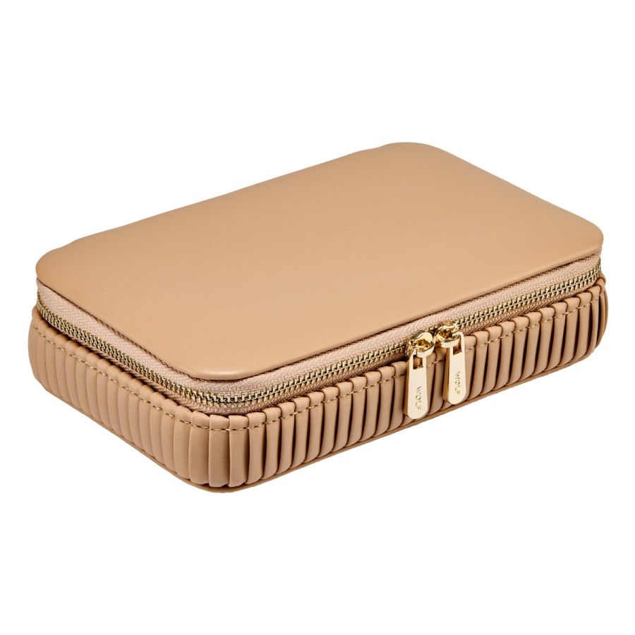 Bella Jewellery Zip Travel Case in Mocha