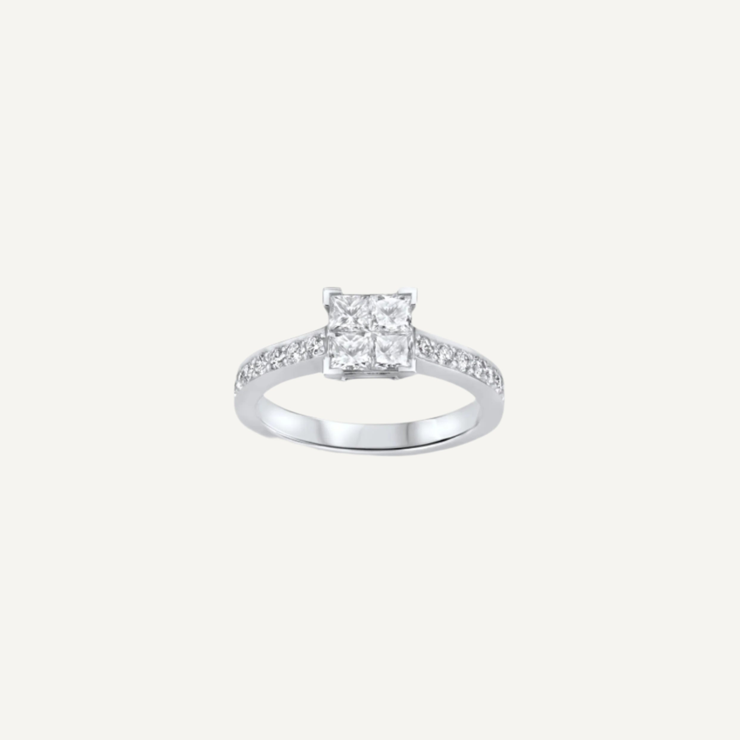 square diamond engagement ring orsini fine jewellery italian