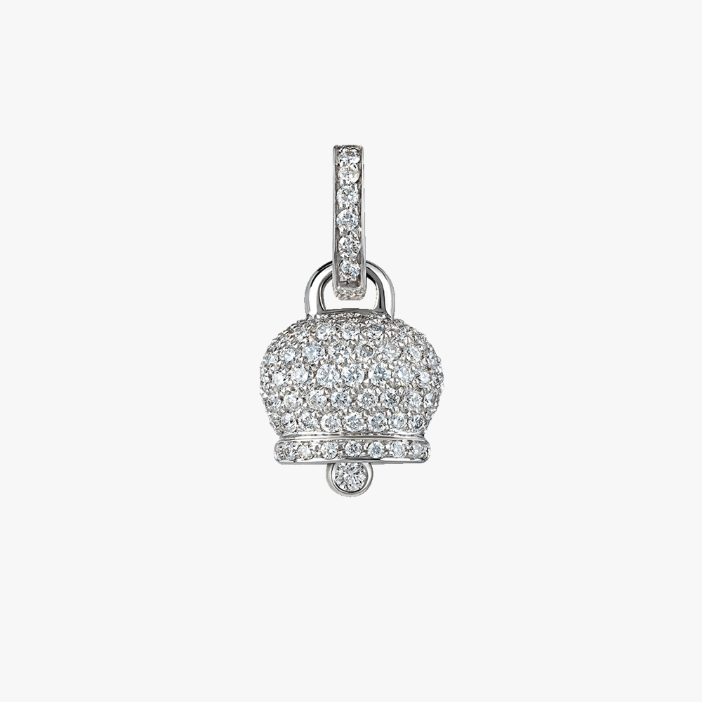 Chantecler Campanelle Pendant in 18kt White Gold and Pavé Diamonds (Small)