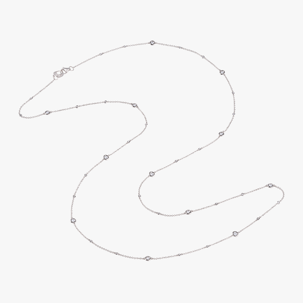 Chantecler Capri Long Necklace in 18kt White Gold with Diamonds 35471