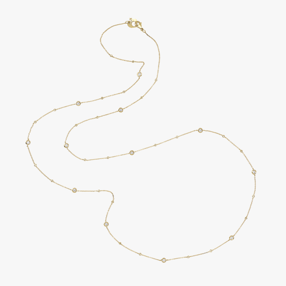 Chantecler Capri Long Necklace in 18kt Gold with Diamonds