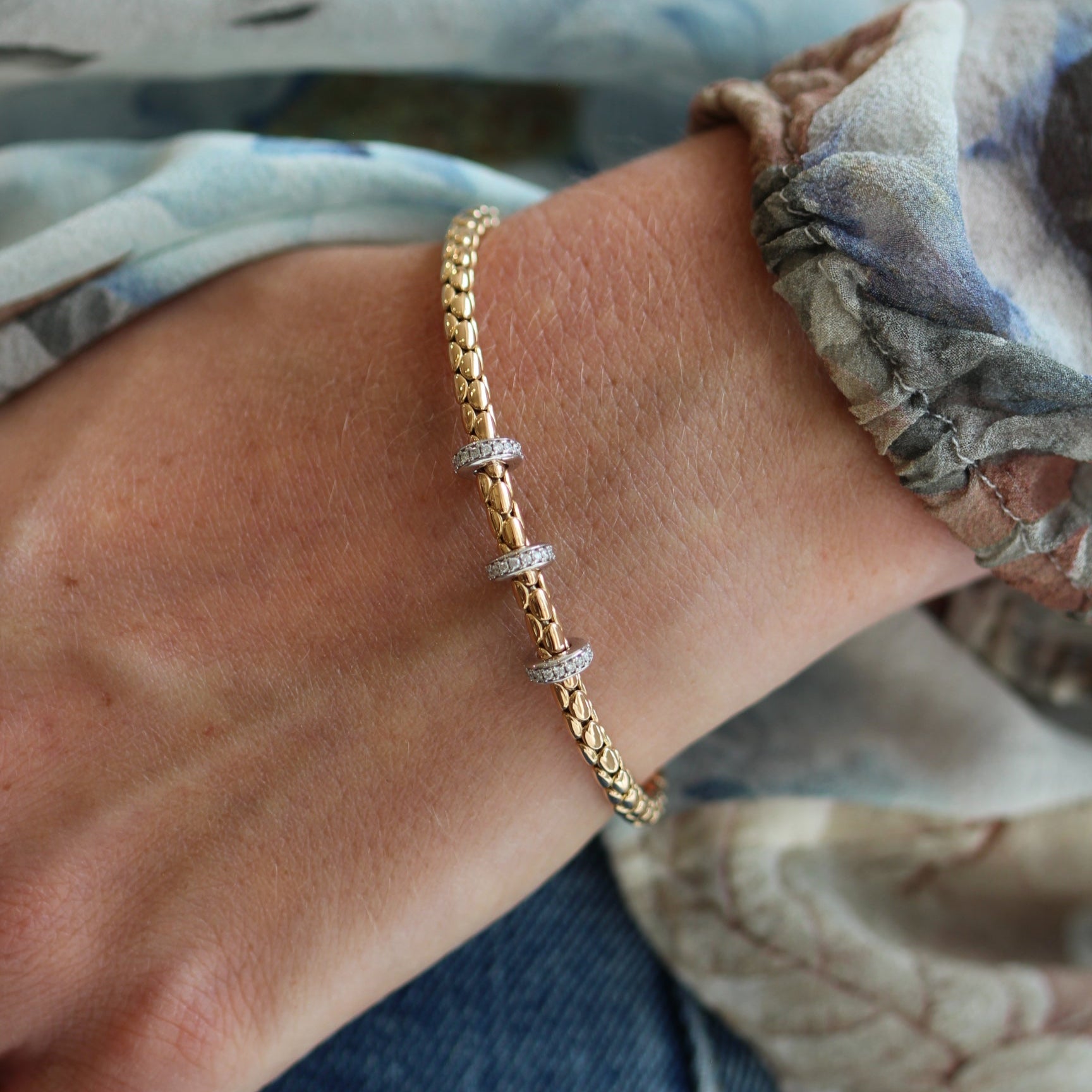 Chimento rose gold and diamond bracelet