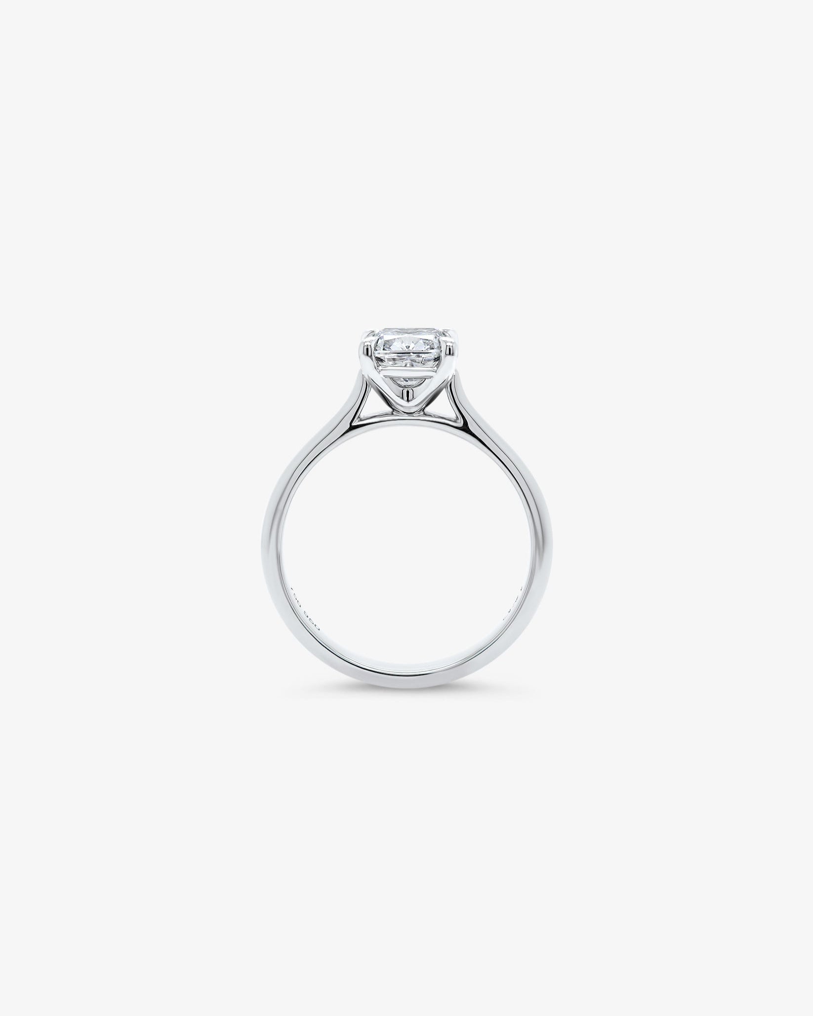 Classico Cushion Solitaire Diamond Engagement Ring in White Gold