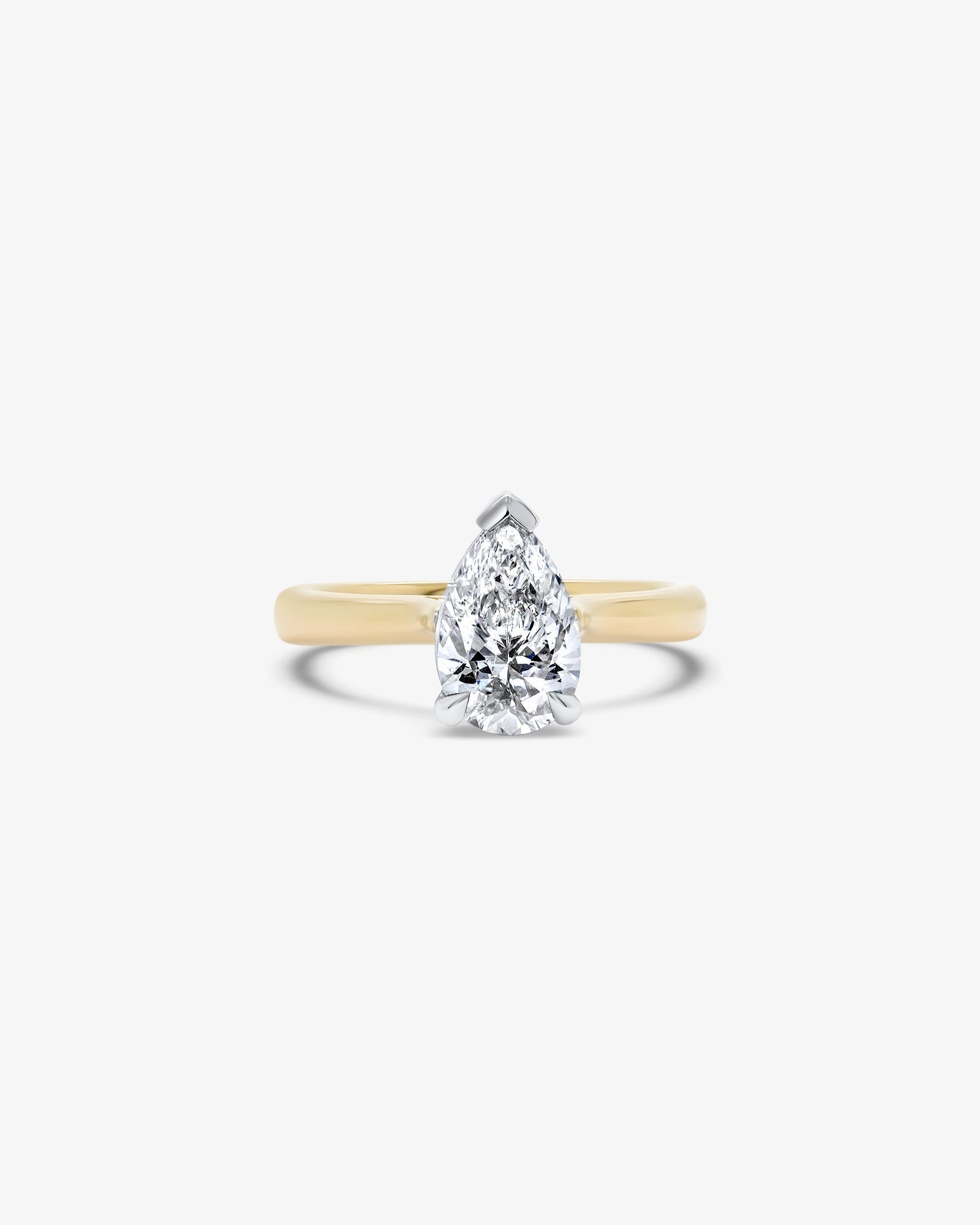 Classico Pear Solitaire Diamond Engagement Ring