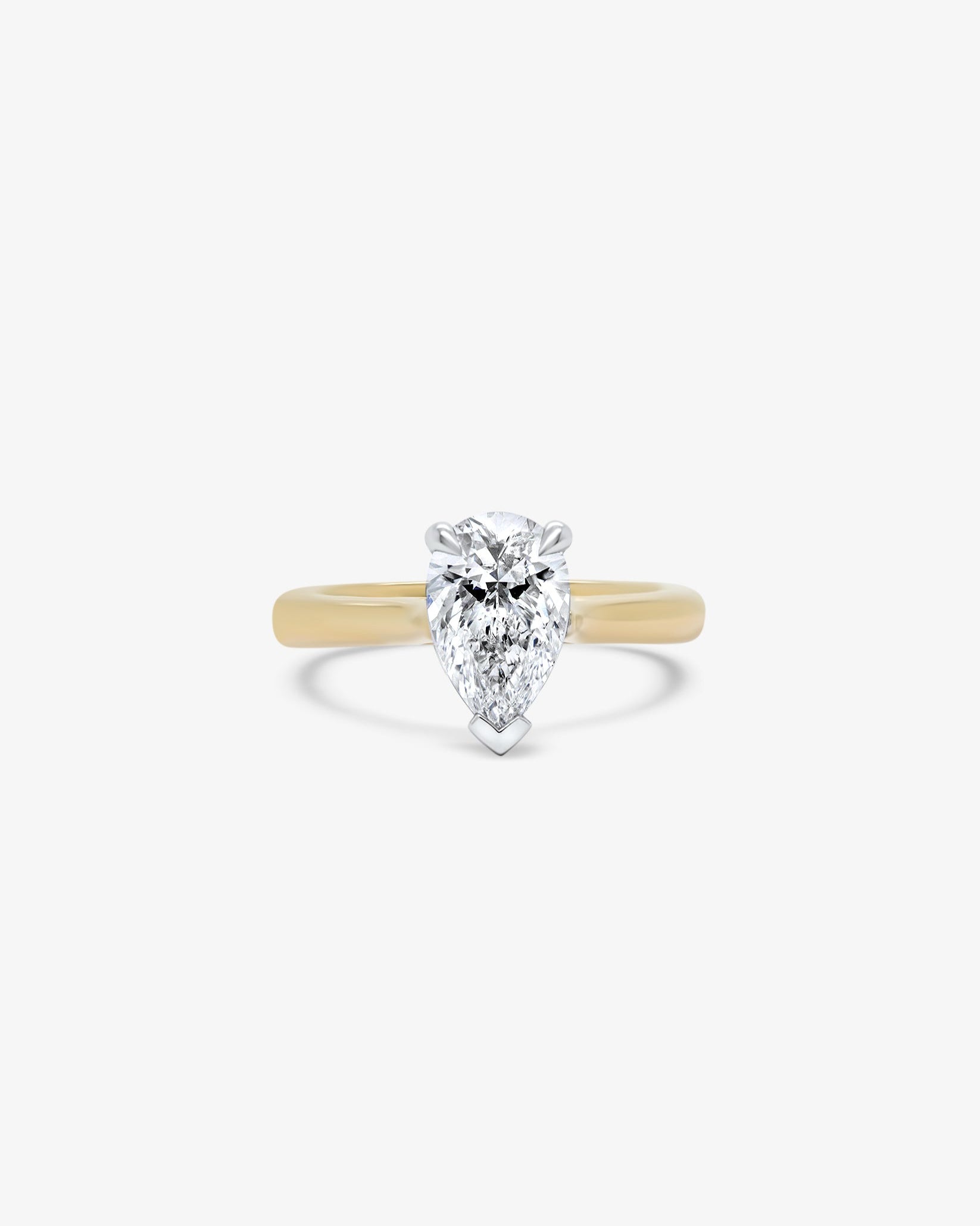 Classico Pear Solitaire Diamond Engagement Ring