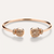 Close up Nudo Bangle with Brown Diamonds set in 18k rose gold