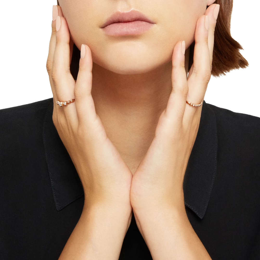 Dodo Bollicine Diamond Ring in Rose Gold