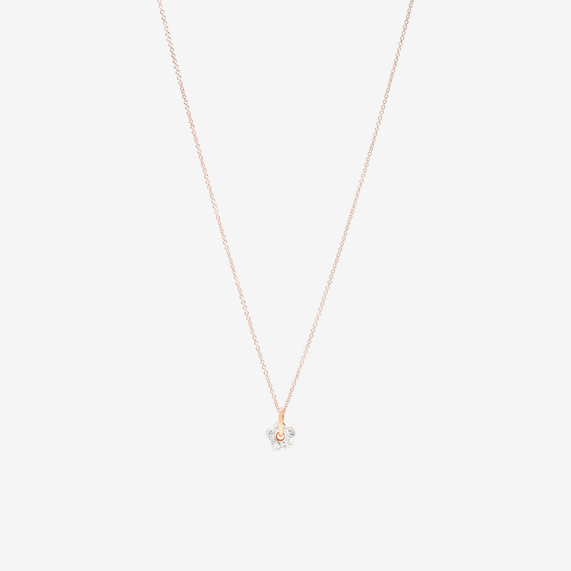 Dodo Flower Charm in 9k Rose Gold with Diamonds - Orsini Jewellers