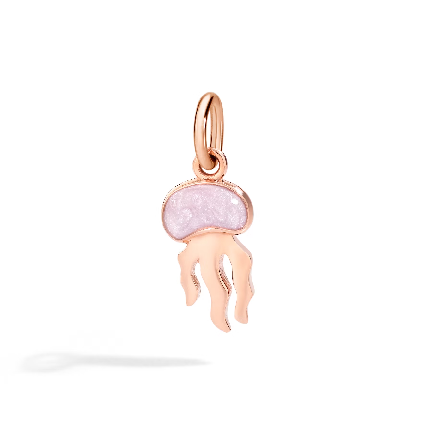 DoDo Charm JELLYFISH Lilac Pearl Enamel & 9kt Rose Gold