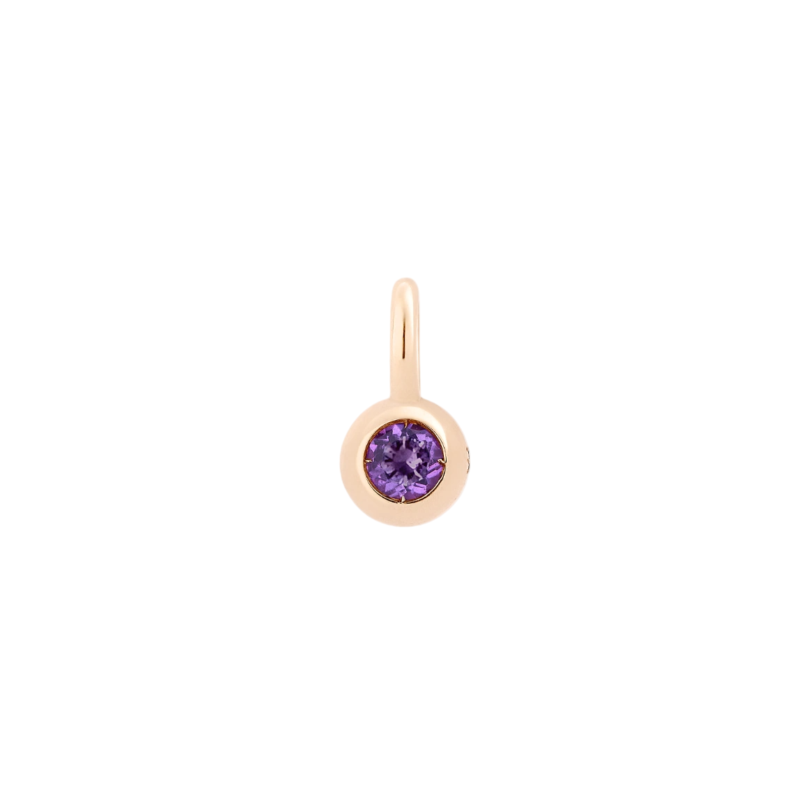 dodo amethyst 9k rose gold charm bollicine