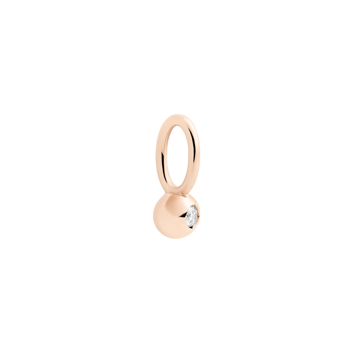 dodo diamond 9k rose gold charm bollicine pendant