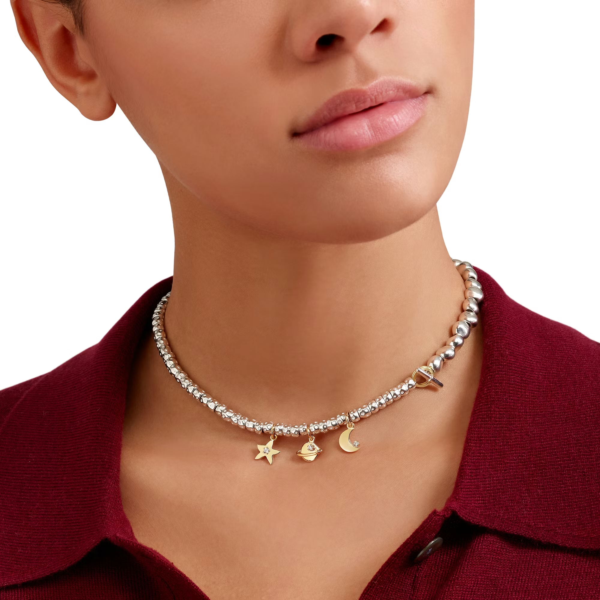 DoDo Charm STAR 9kt Yellow Gold with Diamond Detail DMC5017-STARX-DB09G