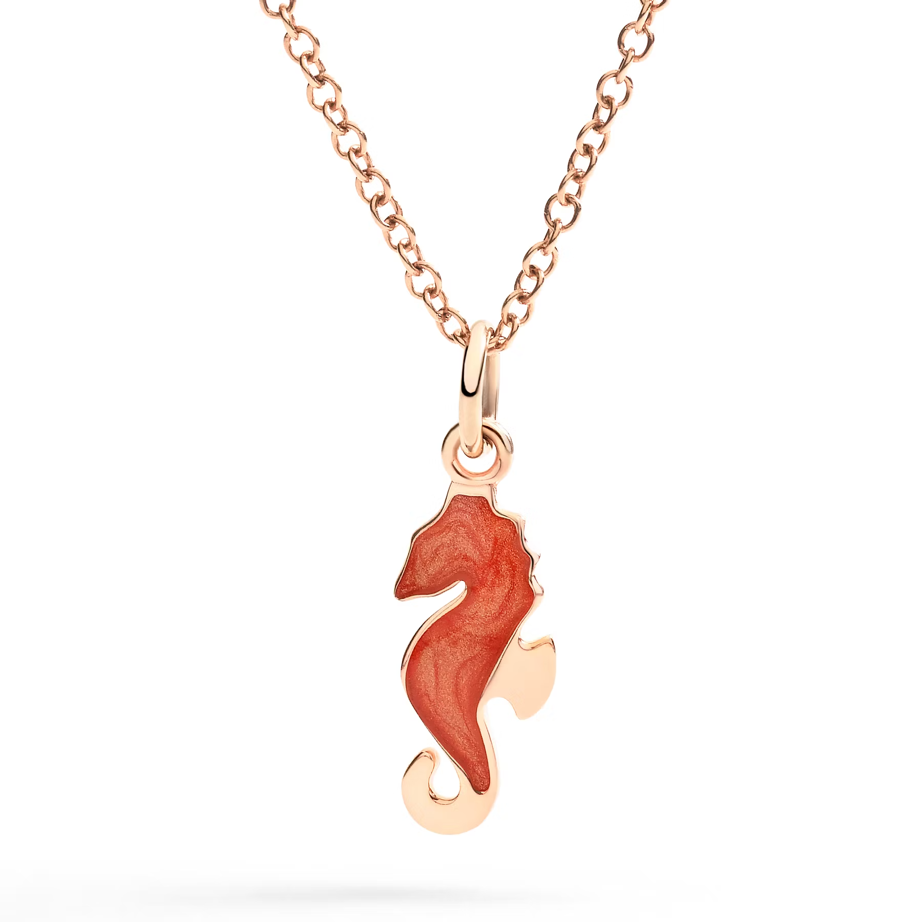 DoDo Charm Seahorse in Mother of Pearl Enamel DMC4006-SEAHS-EPA9R