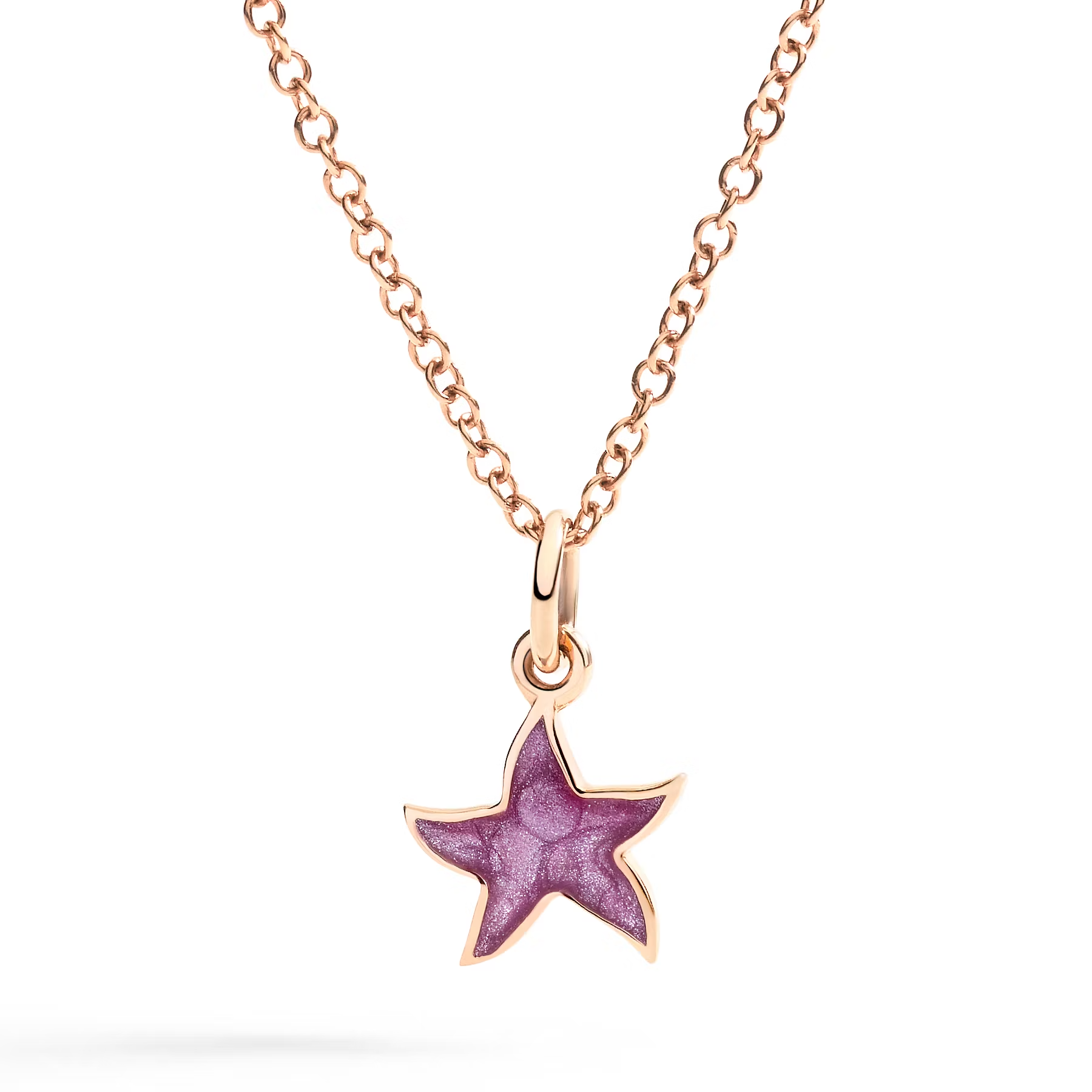 DoDo Charm Starfish in purple Mother of Pearl Enamel DMC4008-STARS-EPV9R