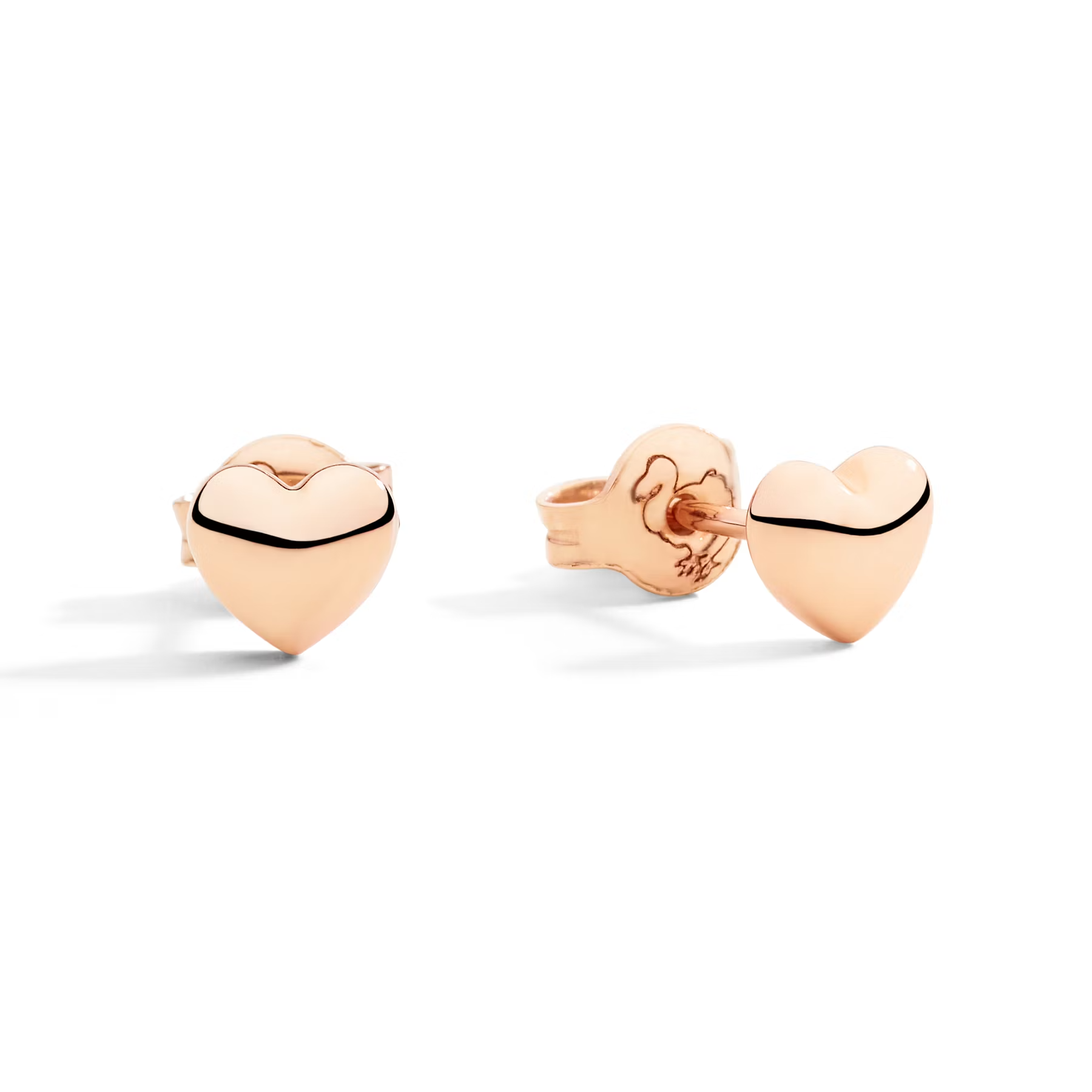 DoDo Earrings HEART Studs in 9kt Rose Gold