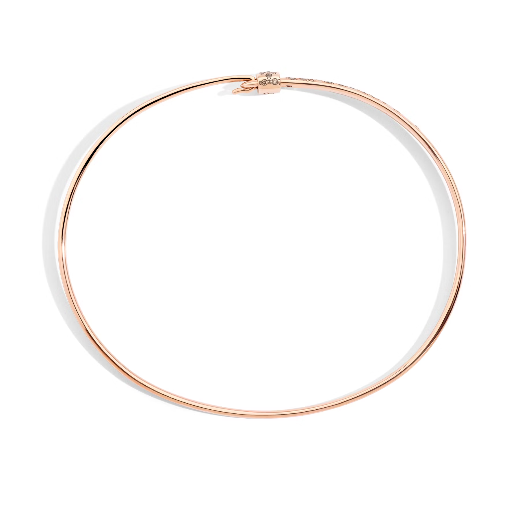 DoDo Essentials Bangle Rose Gold Brown Diamonds DBC0006-BANGL-DBR9R
