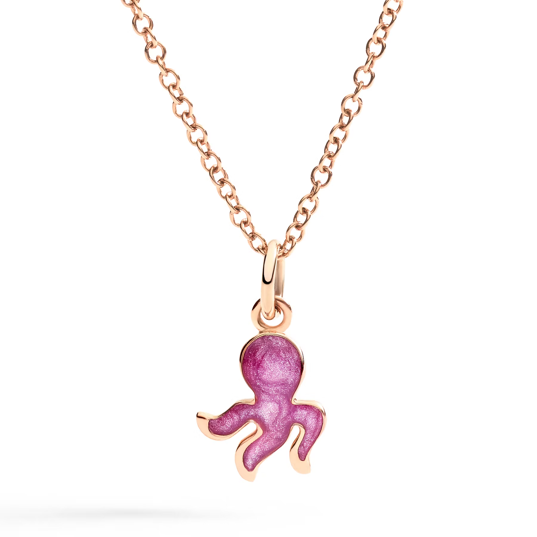 DoDo Octopus Charm in Purple Mother of Pearl Enamel DMC4009-OCTOS-EPV9R