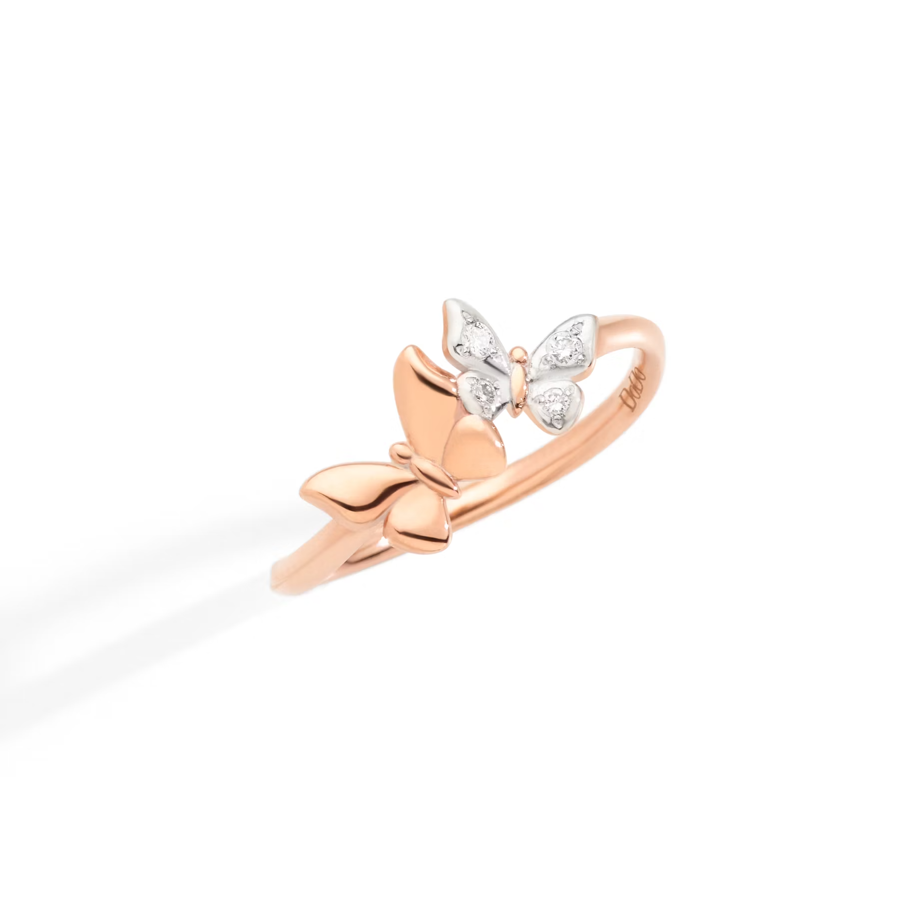 DoDo Ring Butterfly 9k Rose Gold with Diamonds