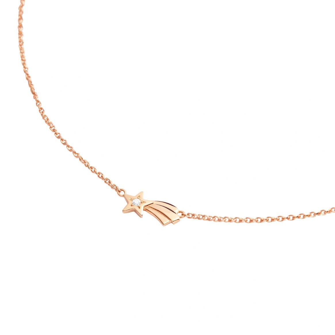 DoDo Shooting Star Necklace in 9k Rose Gold