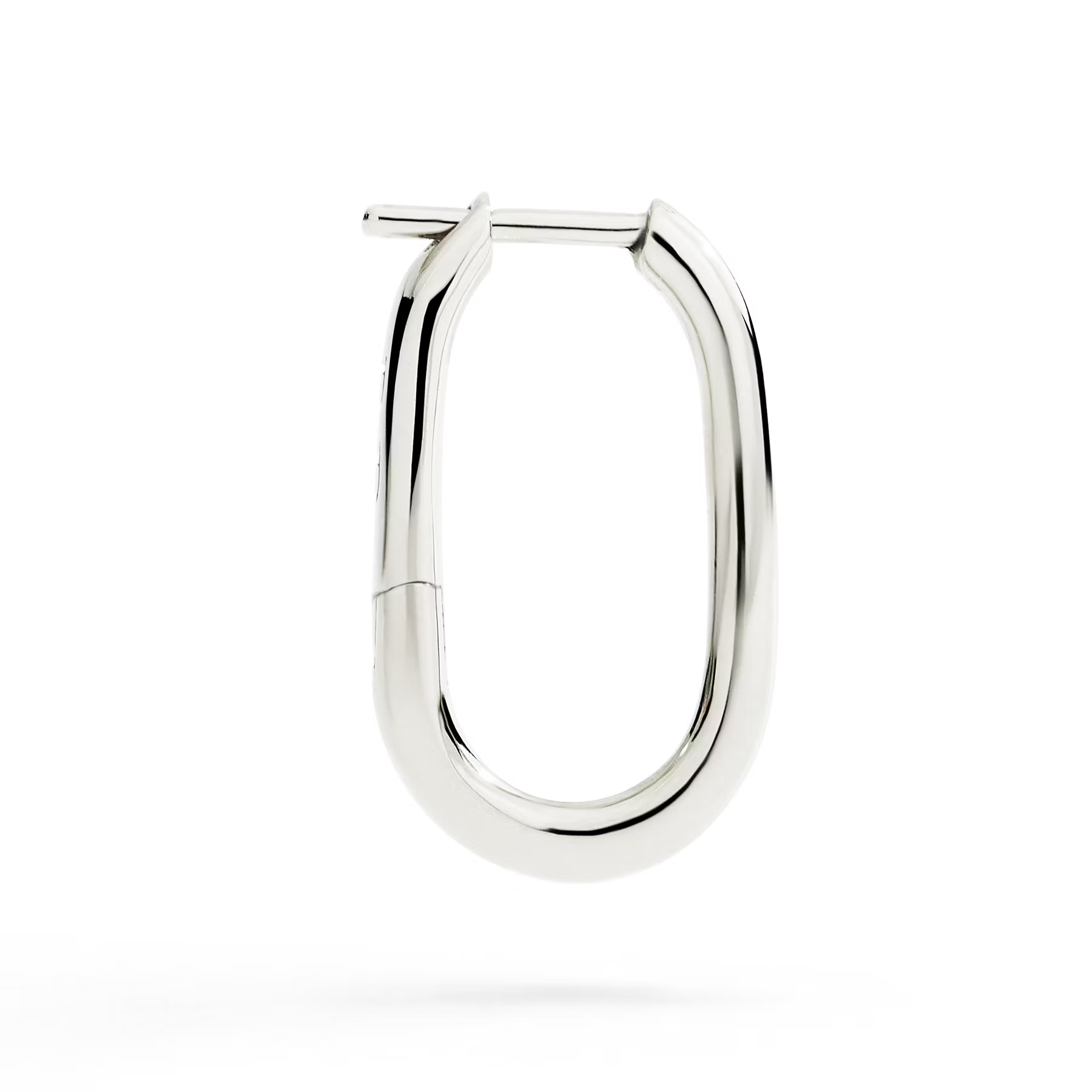 DoDo Silver Oval Hoop Earring DHC4000-ESSEN-000AG