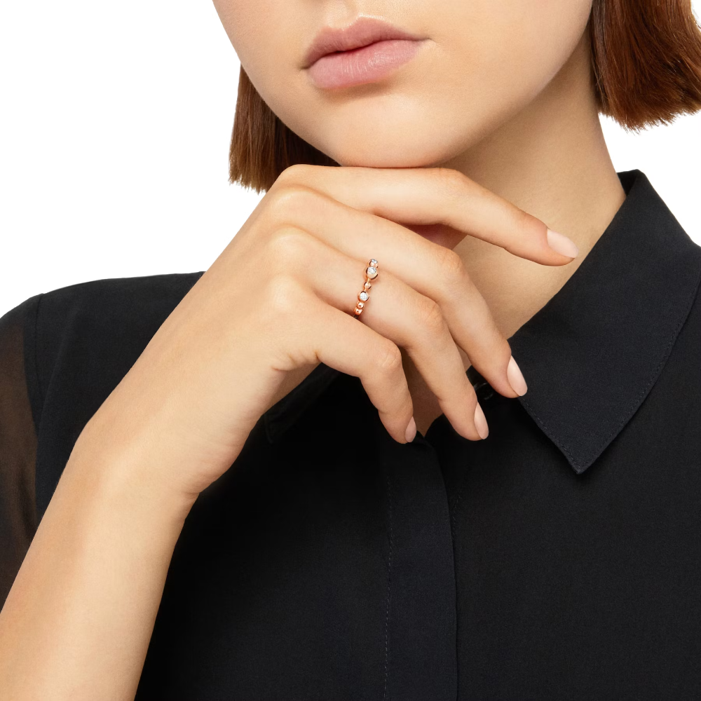 Dodo Bollicine Diamond Ring in Rose Gold