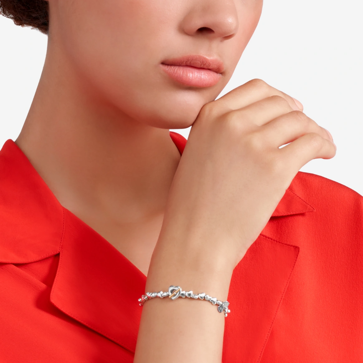 heart bracelet in sterling silver from dodo italian designer jewels