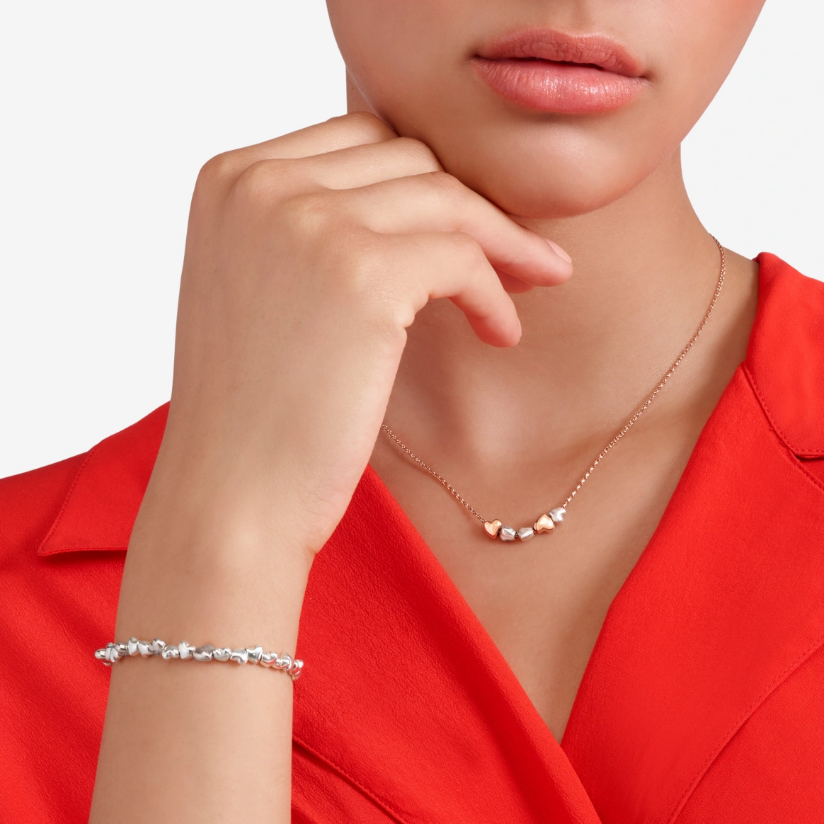 heart bracelet in sterling silver from dodo italian designer jewellery collection