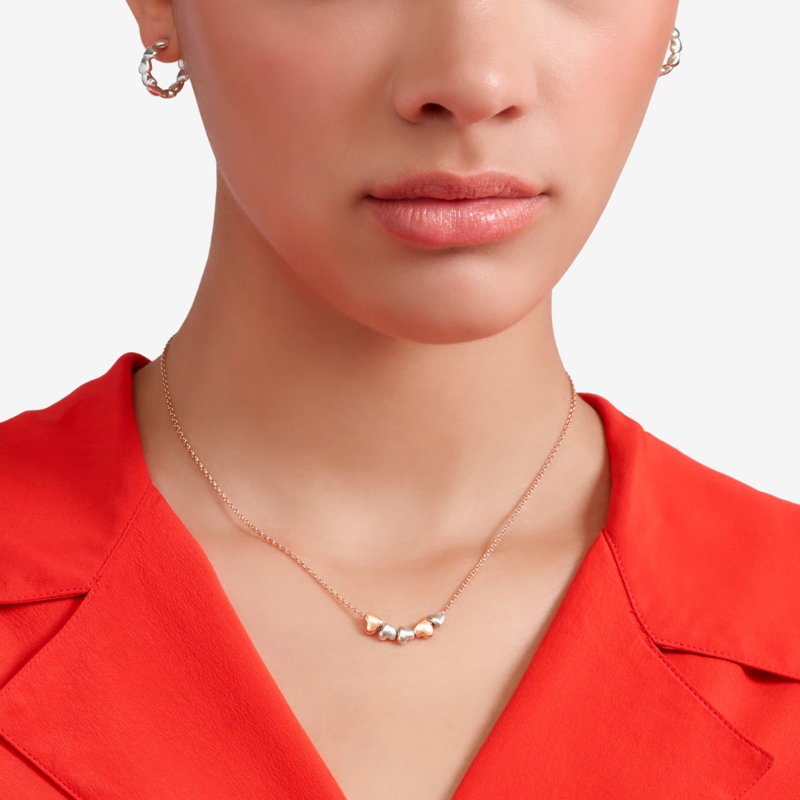 heart necklace in 9kt rose gold sterling silver from dodo italian designer