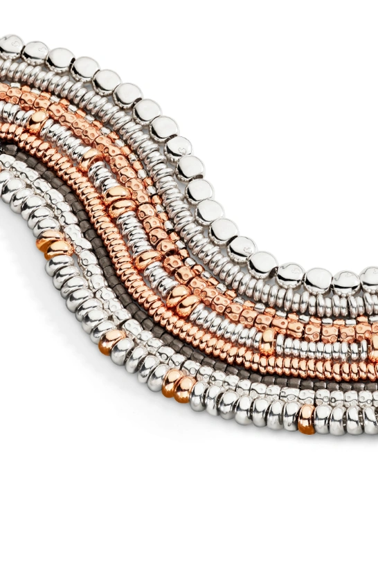 dodo silver and 9k rose gold bracelets