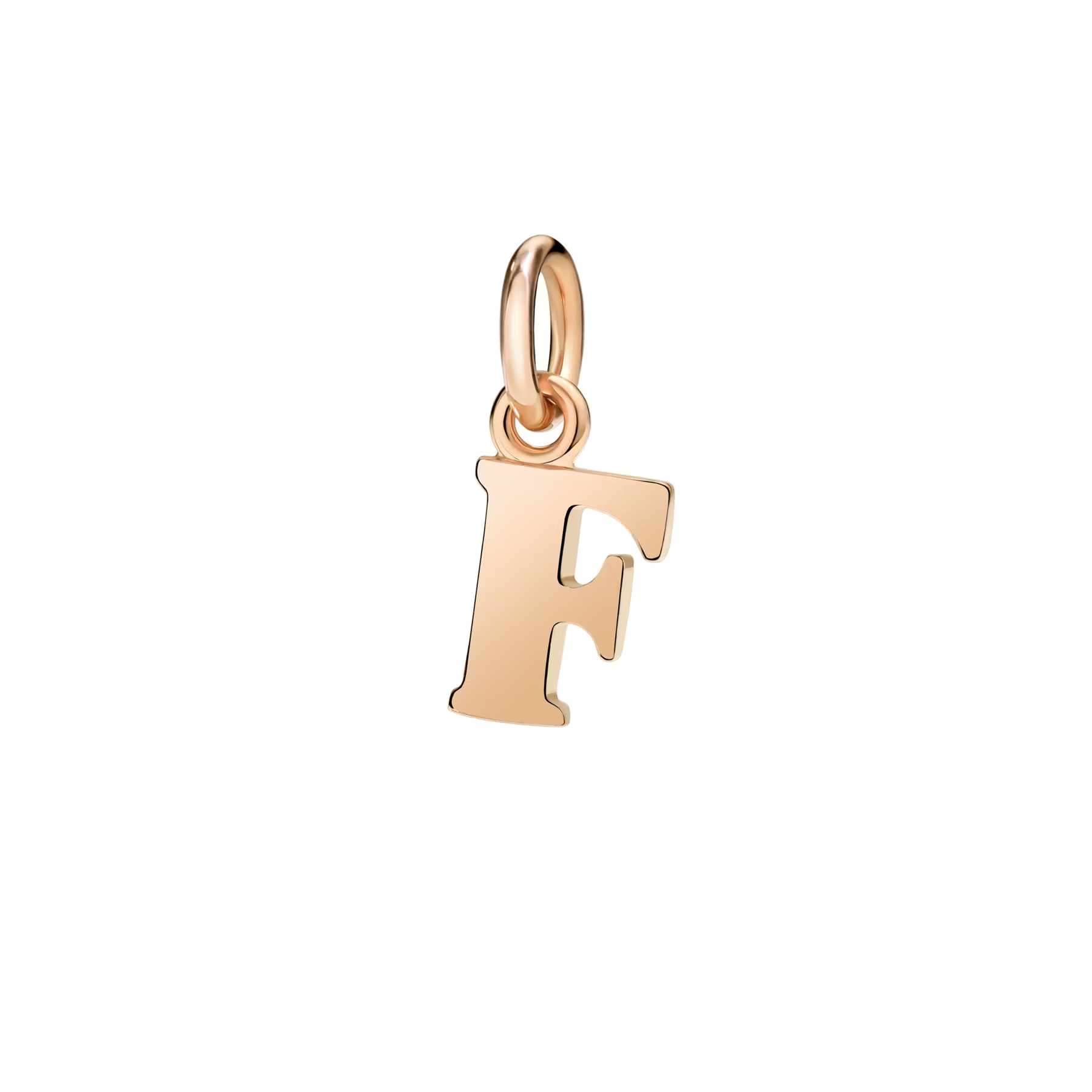 Dodo rose gold F letter charm