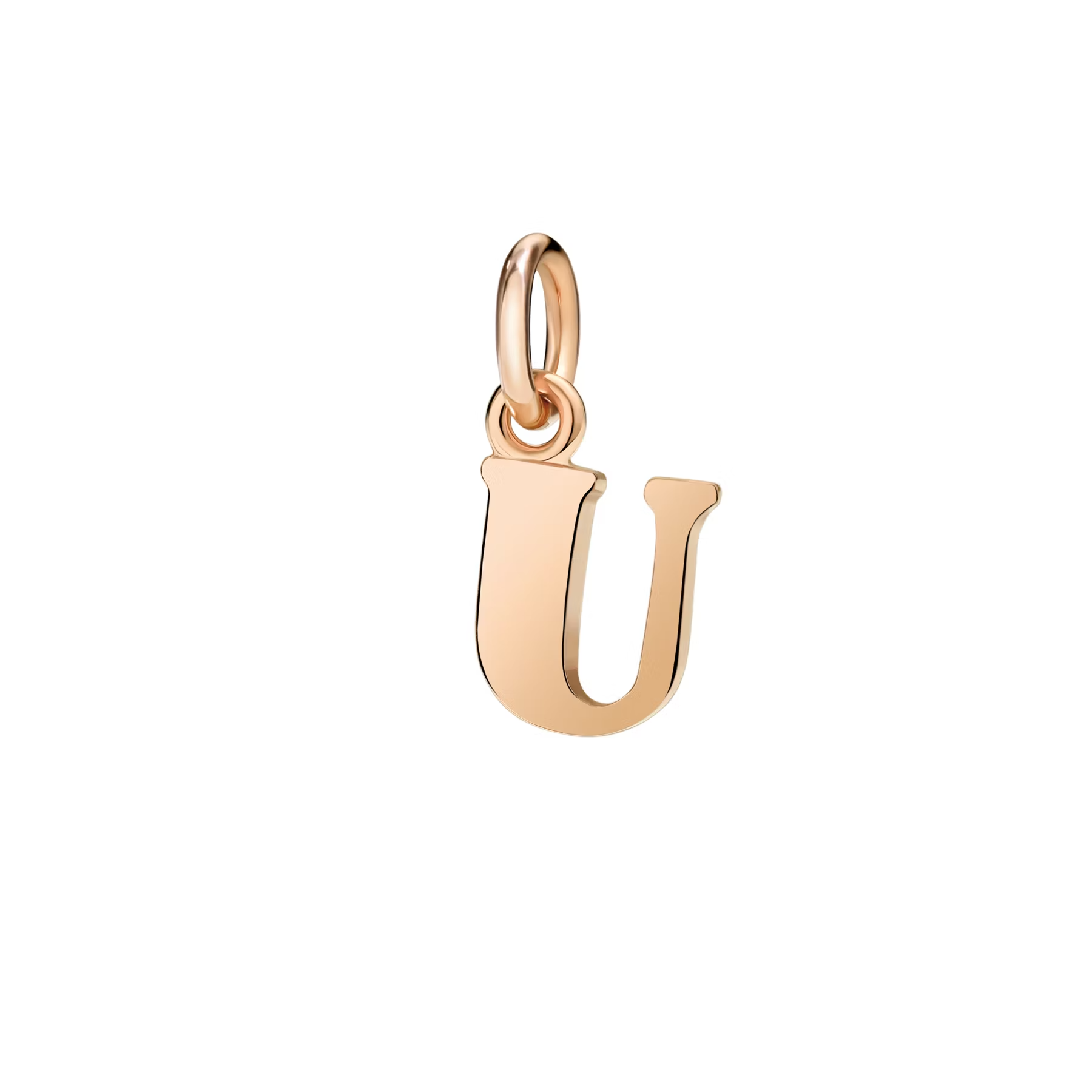 Dodo rose gold letter U charm