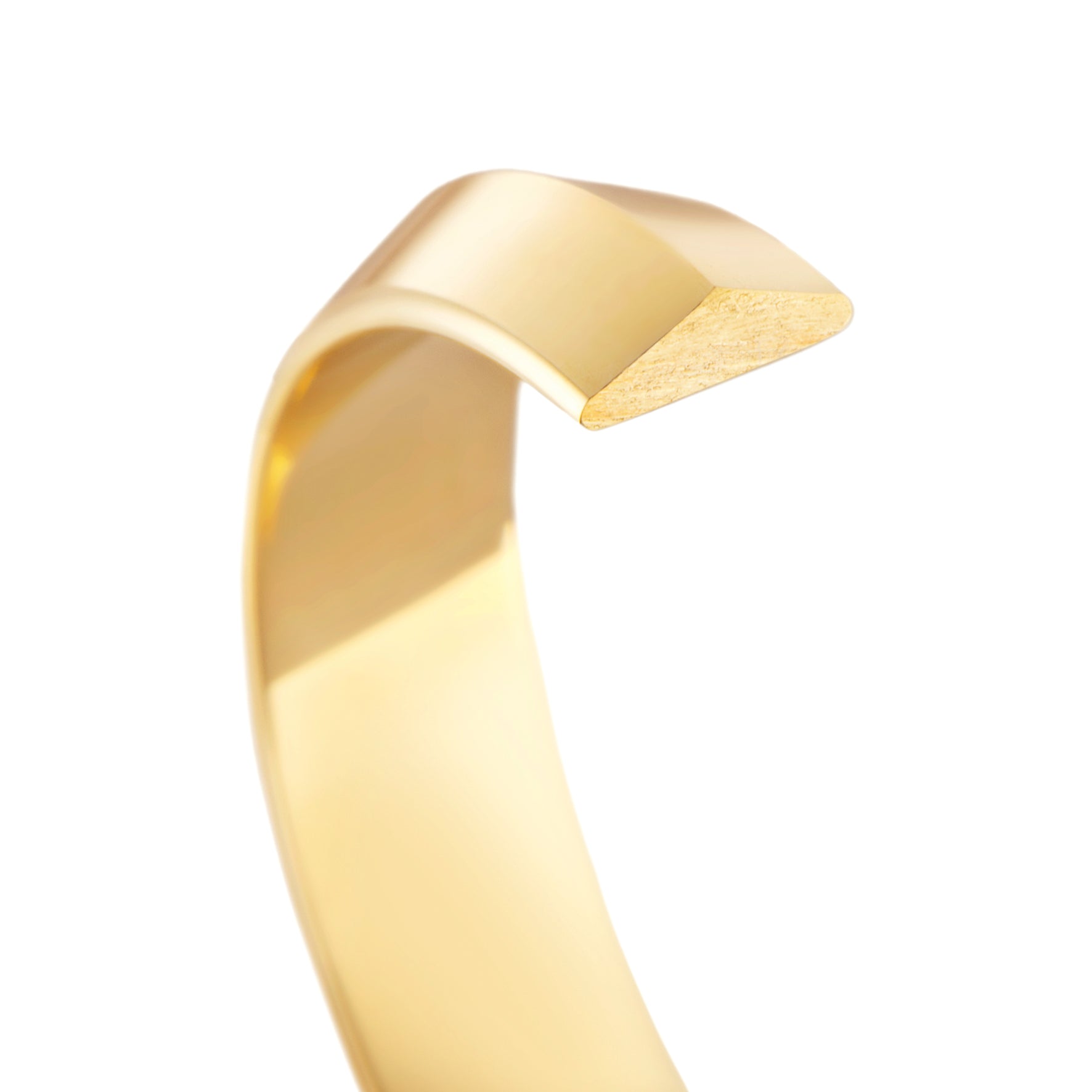 Gold profile reference for Knife Edge Wedding Band