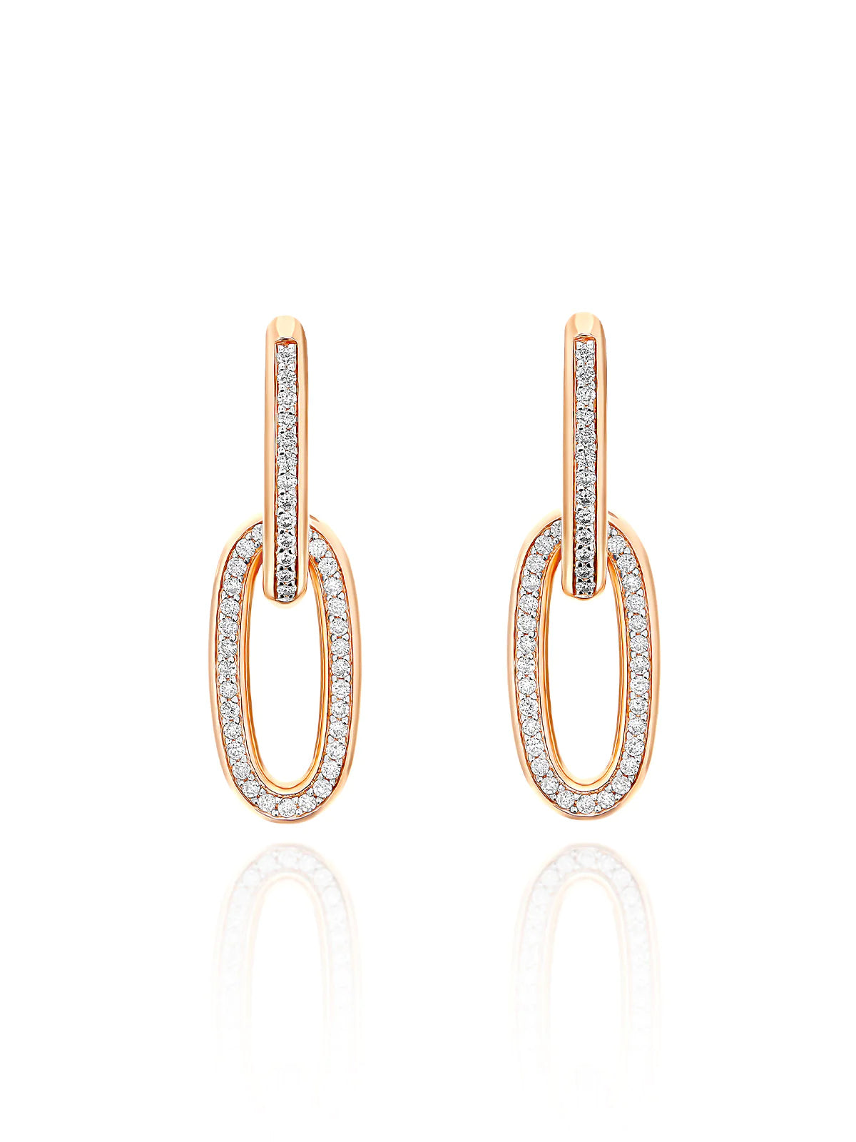 Nanis Libera Soul Rose Gold and Diamond Drop Earrings - Orsini Jewellers