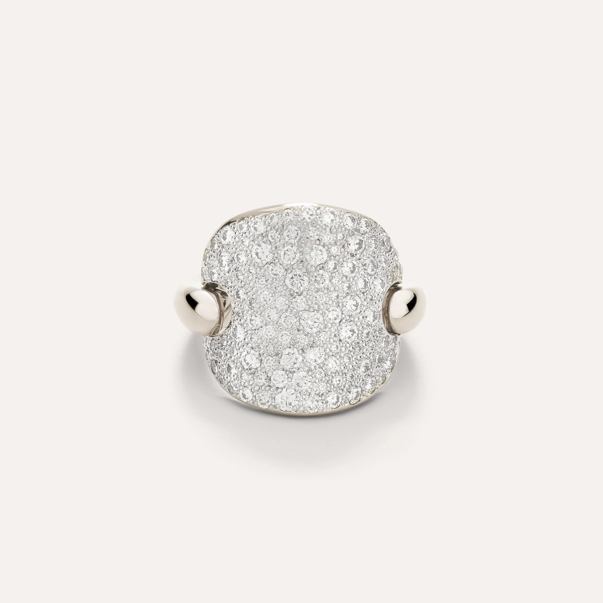 Large Sabbia diamond and white gold ring