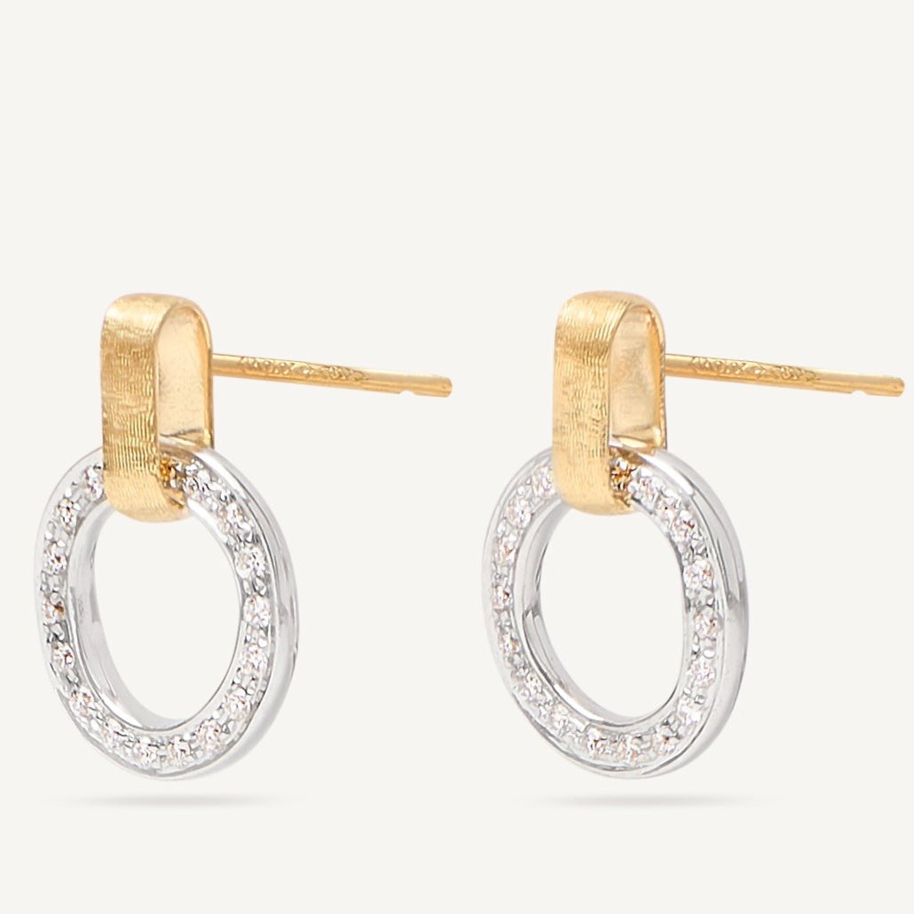 JAIPUR LINK NEW
18kt yellow gold stud earrings with circular diamond element