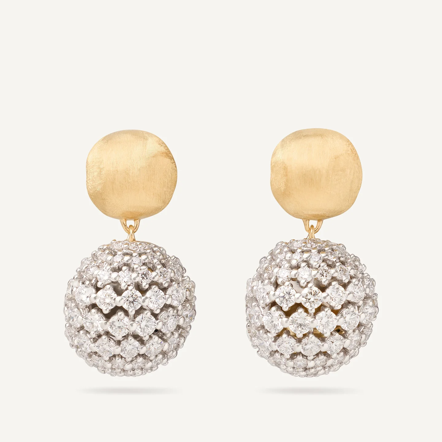 Marco Bicego Africa 18k Gold and Diamond Drop Earrings OB1923_B2