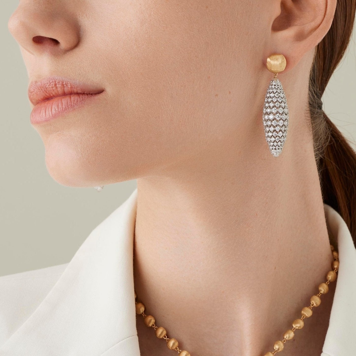 Marco Bicego Africa High Jewellery Diamond Earrings OB1876 B YW Q6