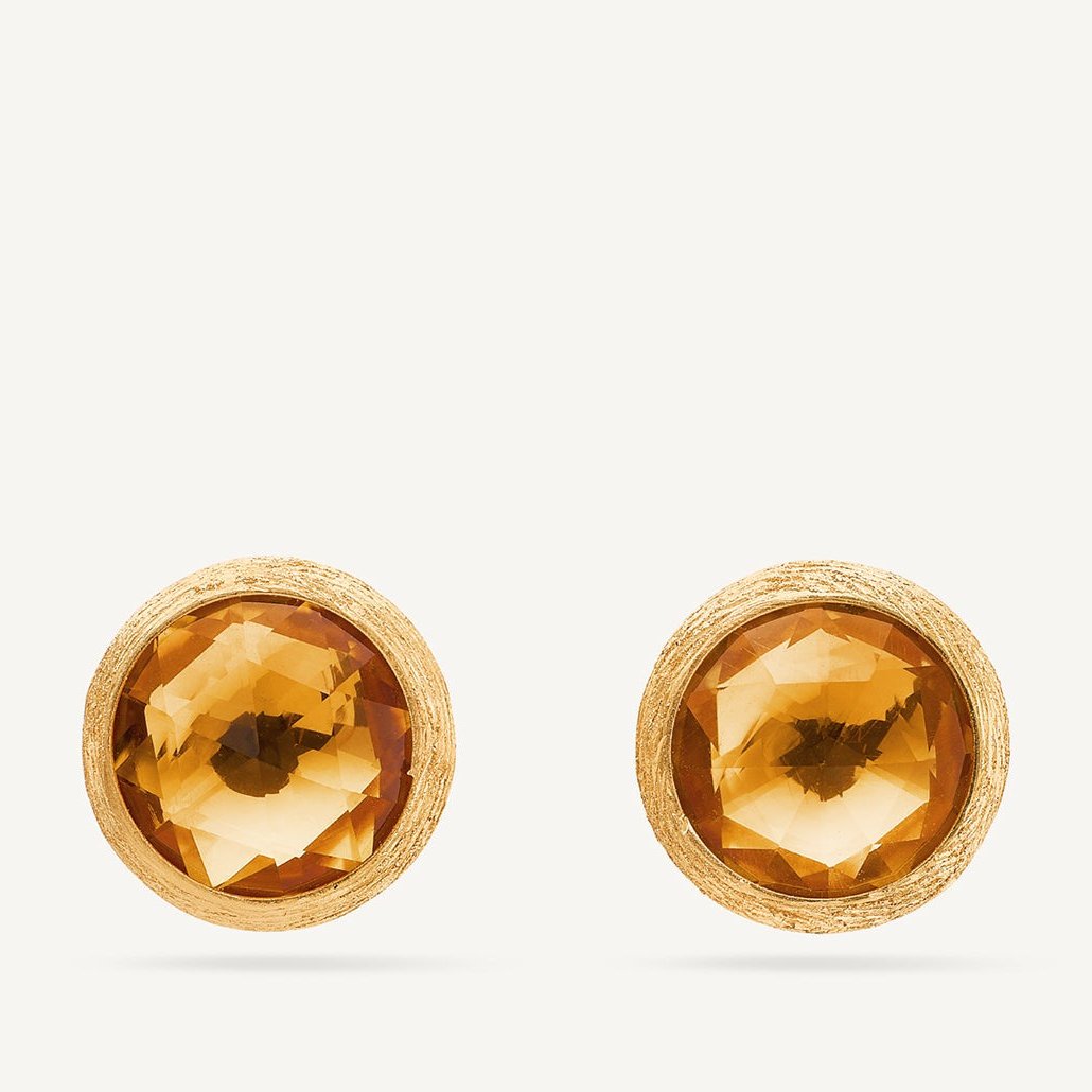 Marco Bicego Jaipur 18k Gold Citrine Quartz Earrings OB957 QG01 Y